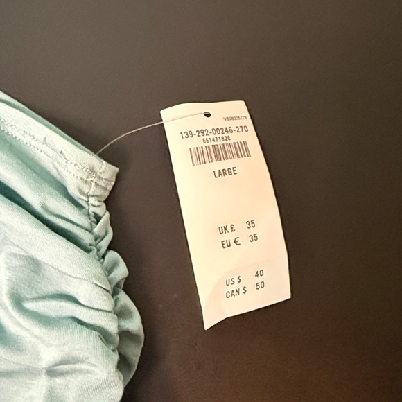 Abercrombie women’s asymmetrical Light Blue Ruched Shirt NWT - Picture 2 of 6